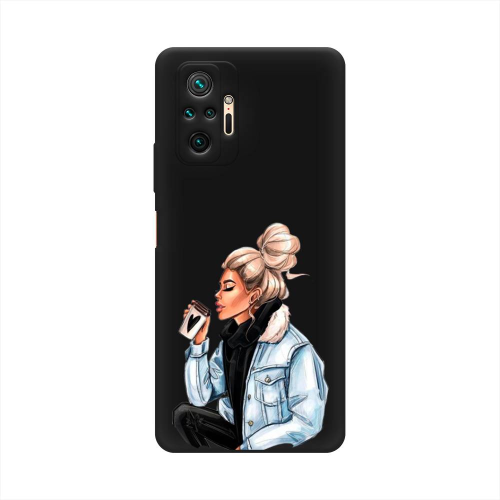 фото Матовый силиконовый чехол "cute girl" на xiaomi redmi note 10 pro awog