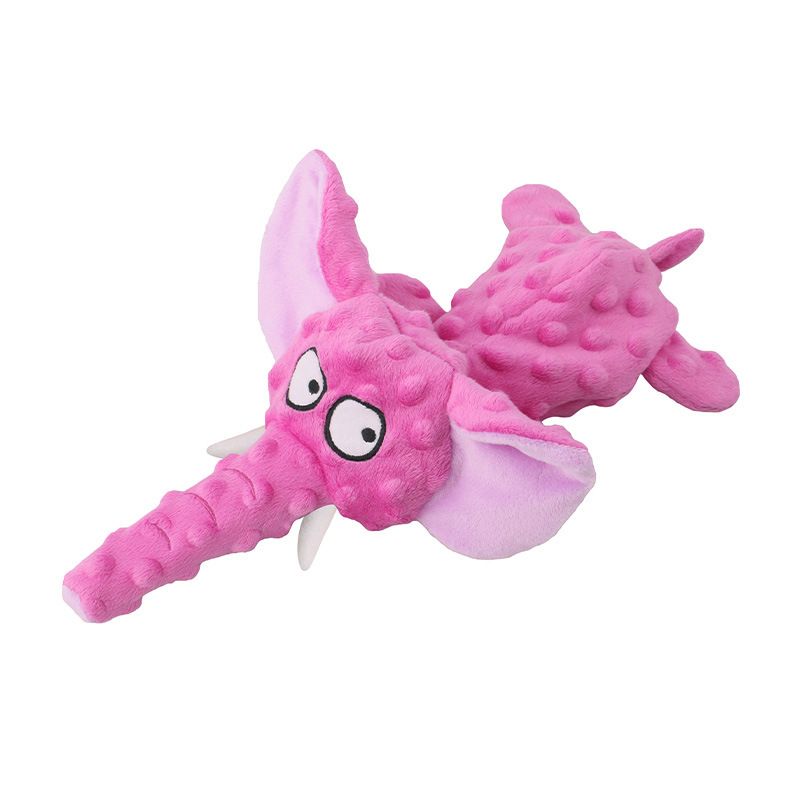 

Игрушка для собак, мягкая звуковая, розовый, текстиль, 30 х 19 х 3,5 см, Слоник пищалка