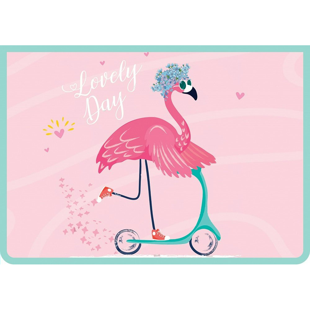 Папка для тетрадей Пчёлка А4 на молнии Фламинго на прогулке