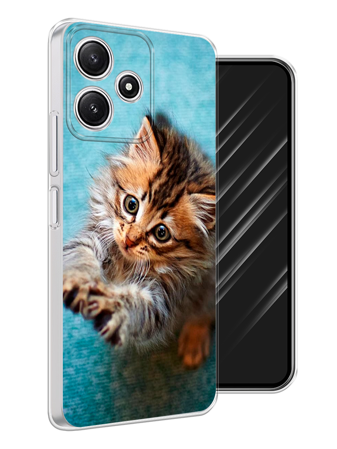 

Чехол Awog на Xiaomi Redmi 12 5G "Котенок просит есть", Бирюзовый;коричневый;белый, 319650-1