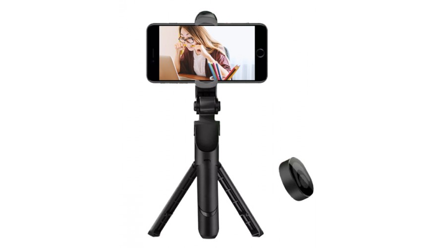 фото Монопод для селфи со штативом selfie stick tripod bluetooth led xt-10sp