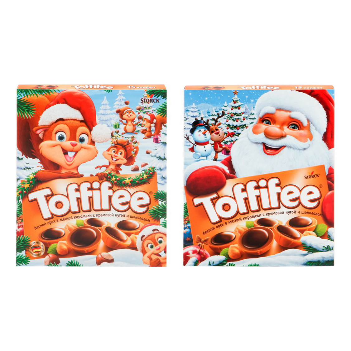 Конфеты Toffifee Санта и белки 250 г