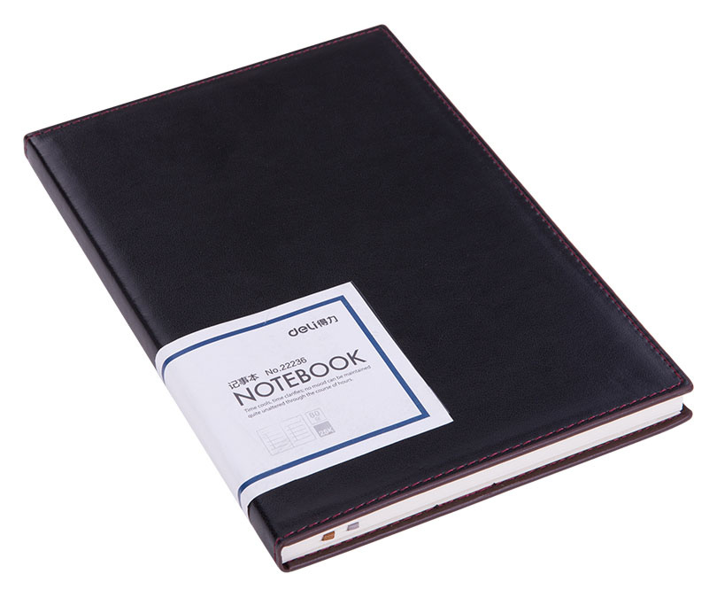 

Ежедневник Deli 22236-BLACK A5 искусст. кожа 160стр. черный 20 шт 6944094999311