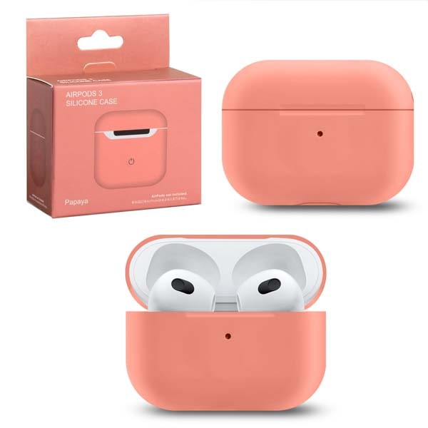 

Чехол для AirPods 3 Silicone papaya, Чехол Airpods 3 Silicone papaya