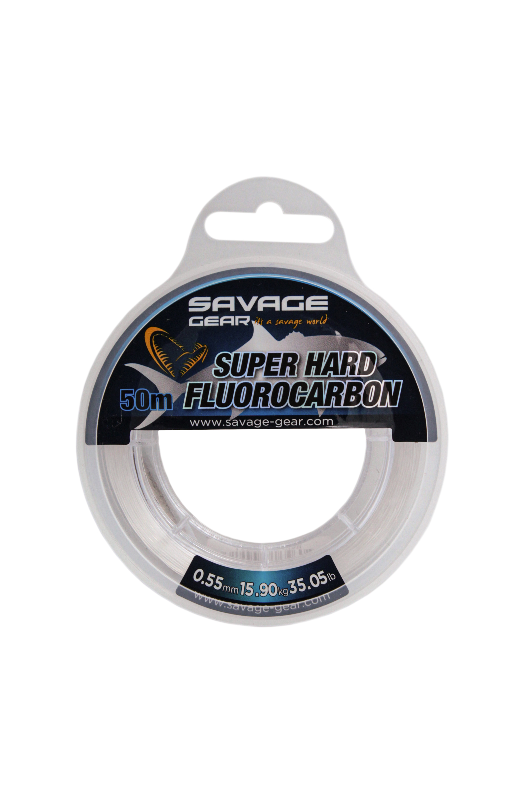 Леска Savage Gear Super hard fluorocarbon 50м 0,55мм 15,9кг 35,05lbs clear