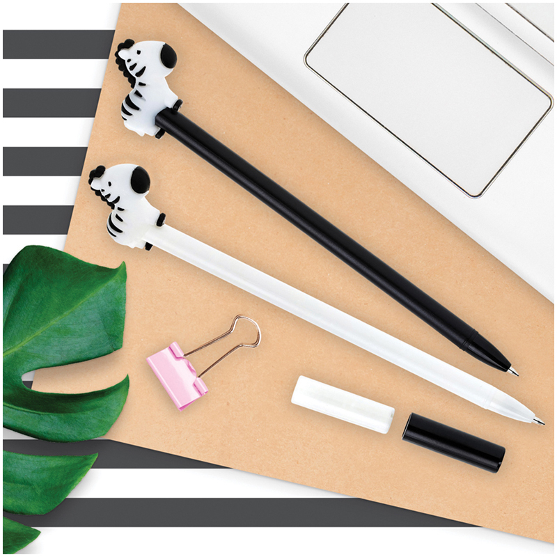 

Ручка шариковая MESHU Zebra синяя, 0,7мм, корпус ассорти, с топпером