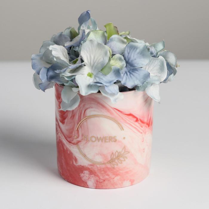 фото Керамическое кашпо с тиснением «цветы», 10 х 10 см дарите счастье