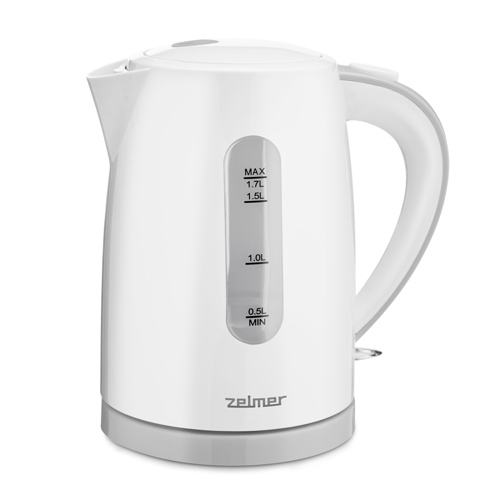 Чайник электрический Zelmer ZCK7616S 1.7 л белый, серый чайник электрический zelmer zck8030 1 7 л серебристый