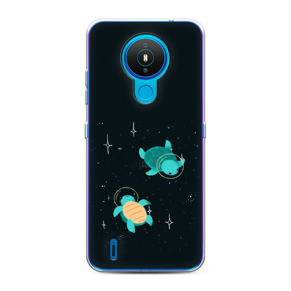 

Чехол Awog на Nokia 1.4 / Нокиа 1.4 "Черепашки космонавты", Черный;синий, 124550-4
