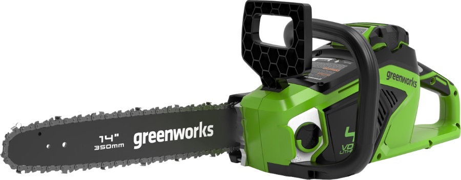 фото Аккумуляторная цепная пила greenworks gd40cs15 2005707uf акб и зу комплекте 35 см