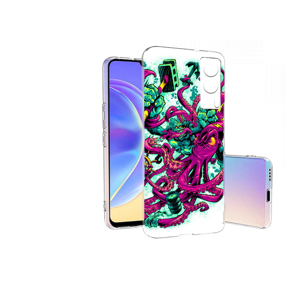 

Чехол MyPads Tocco для Vivo V21E фиолетовый кракен (PT161736.380.657), Прозрачный, Tocco