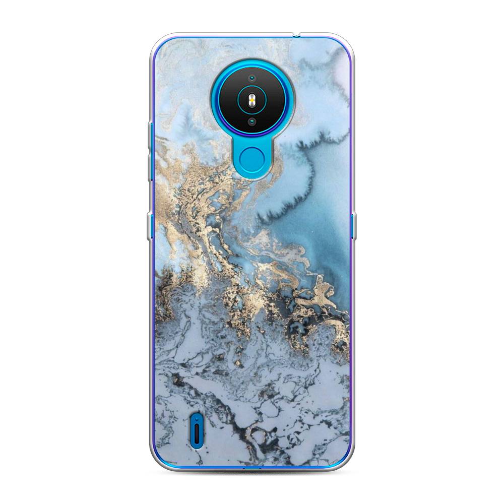 

Чехол Awog на Nokia 1.4 / Нокиа 1.4 "Морозная лавина синяя", Серебристый, 124550-3