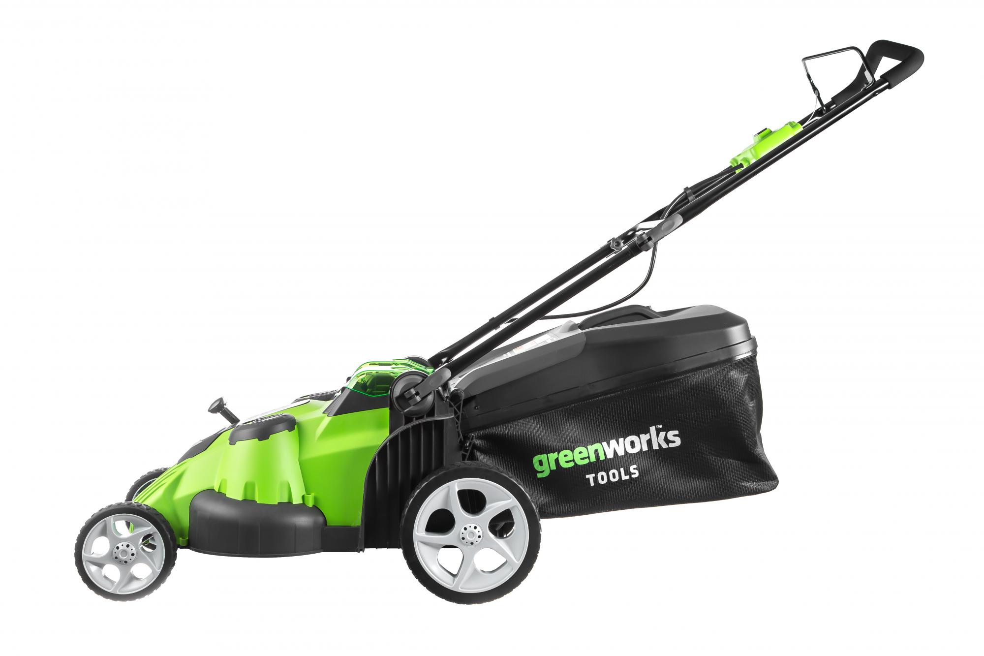 фото Аккумуляторная газонокосилка greenworks g40lm49dbk6 2500207uf акб и зу в комплекте