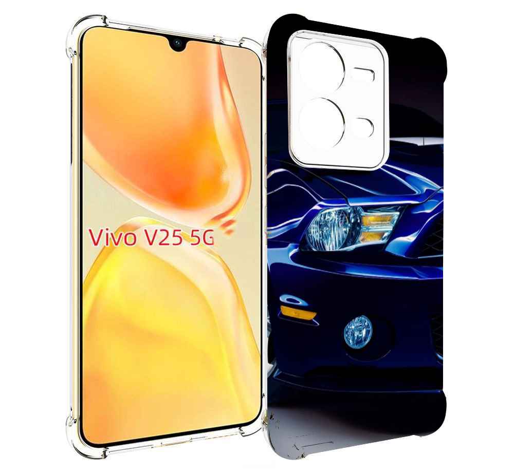 

Чехол MyPads Синяя-машина для Vivo V25 5G / V25e, Прозрачный, Tocco
