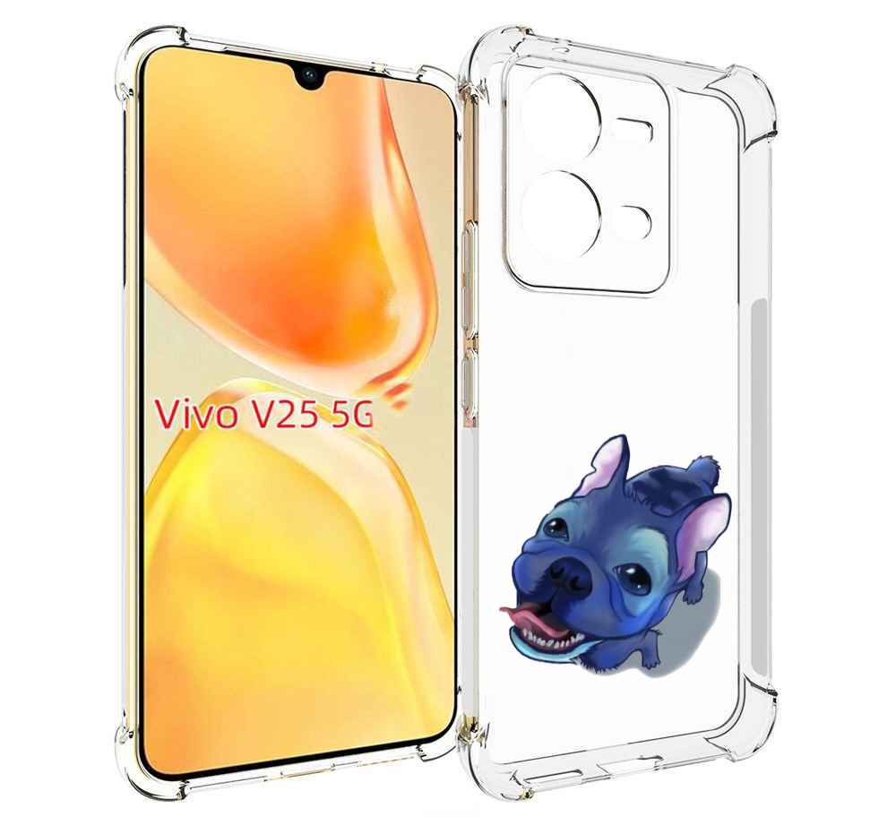 

Чехол MyPads Синий Пес для Vivo V25 5G / V25e, Прозрачный, Tocco