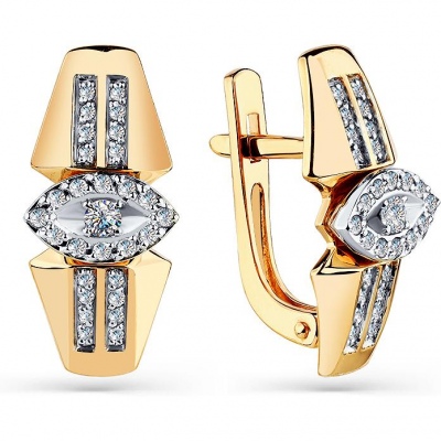 

Серьги из комбинированного золота с бриллиантом Master Brilliant 2-408679-00-00, 2-408679-00-00