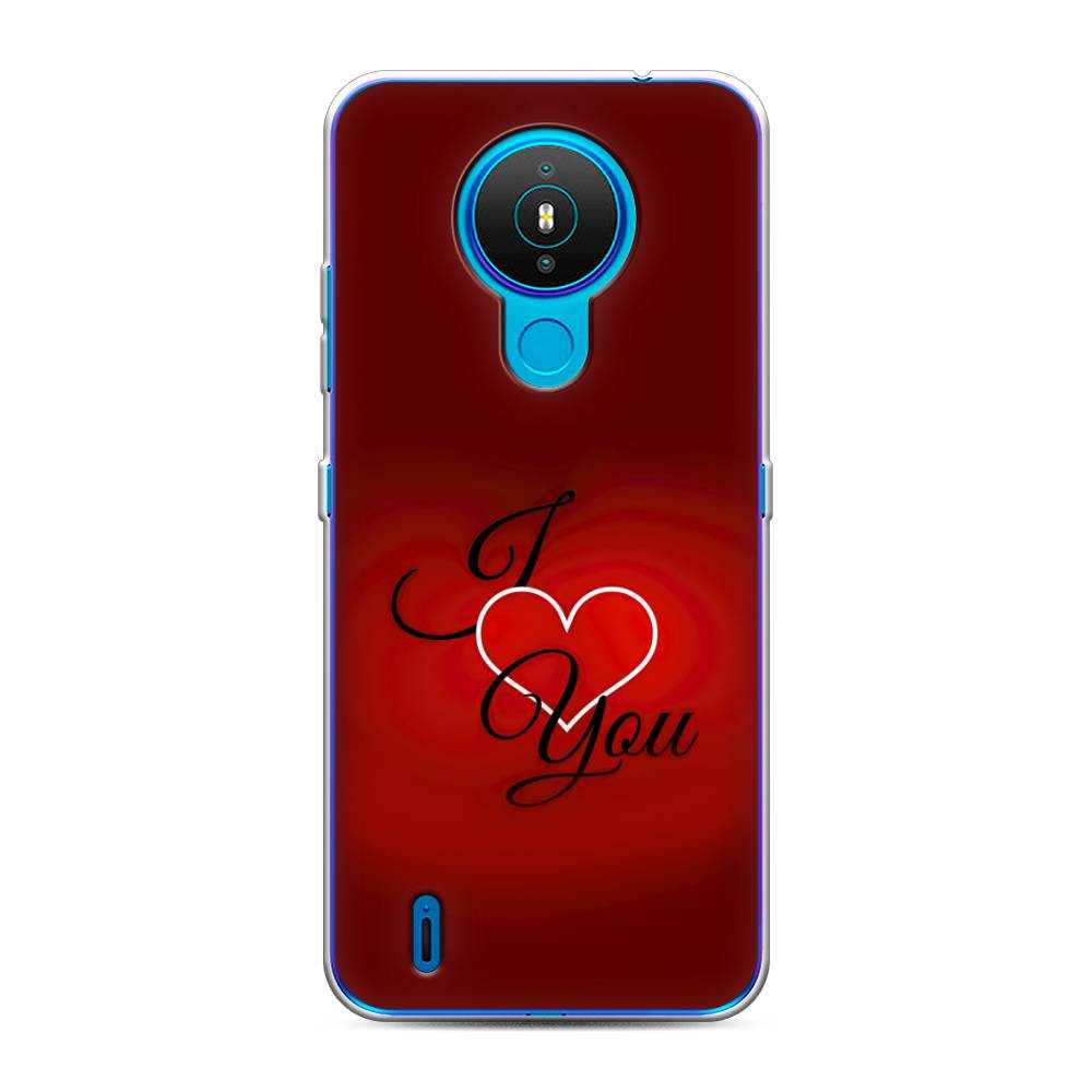 

Чехол Awog на Nokia 1.4 / Нокиа 1.4 "I love you 3", Красный;черный, 124550-6