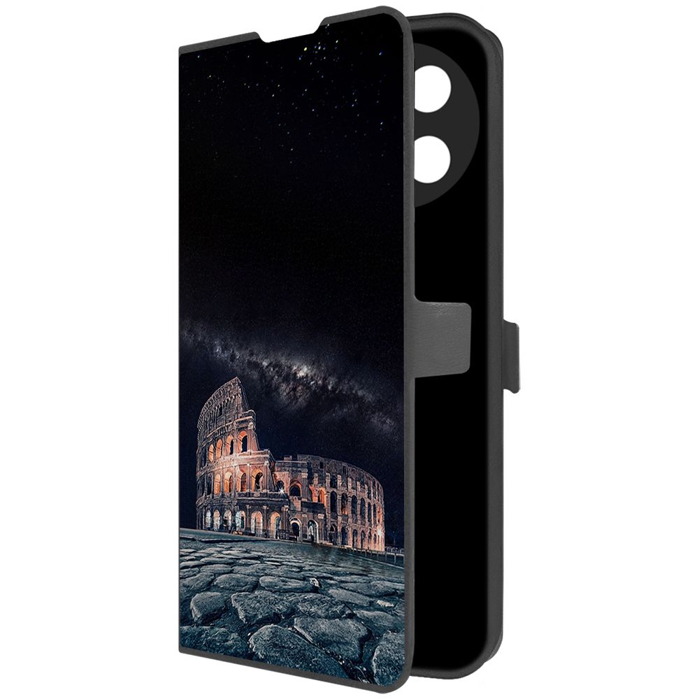 

Чехол-книжка Krutoff Eco Book для Realme 11 4G Италия, Колизей (черный)