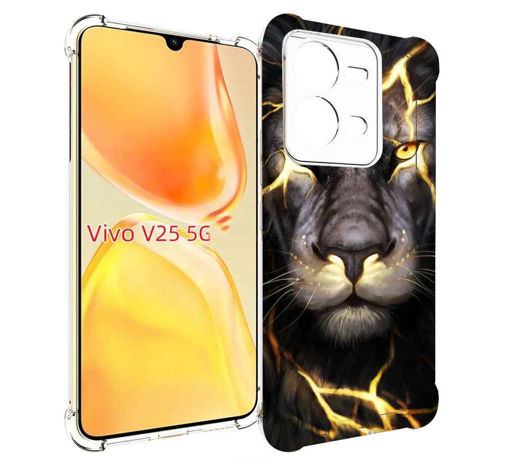 

Чехол MyPads Светящийся-лев мужской для Vivo V25 5G / V25e, Прозрачный, Tocco