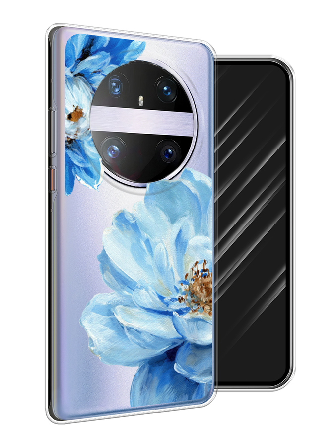 

Чехол Awog на Huawei Mate 60 Pro "Голубые клематисы", Голубой, 6122250-1