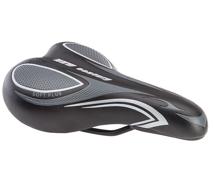 Седло велосипедное 250х140мм черно-серое mtb MTB HFAZ3020