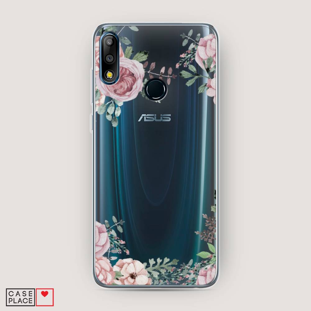 фото Чехол awog "нежные розы акварель" для asus zenfone max pro (m2) zb631kl