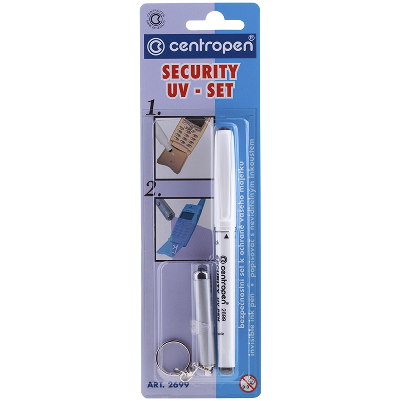 фото Маркер перманентный centropen security uv-pen 2699 ультрафиолетовый с фонариком