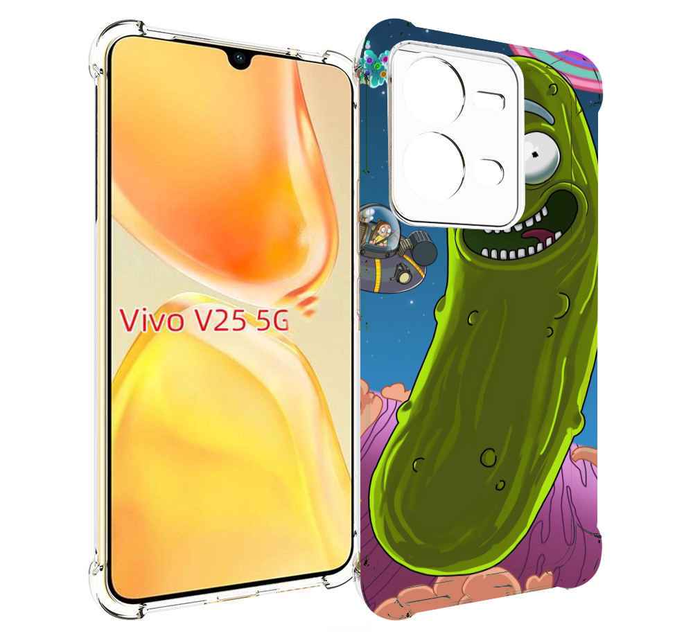 

Чехол MyPads Рик огурец для Vivo V25 5G / V25e, Прозрачный, Tocco