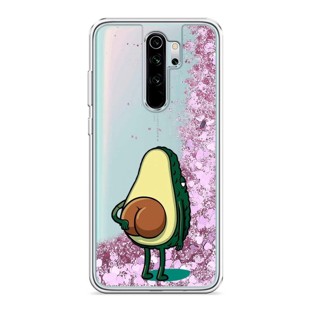 

Жидкий чехол с блестками "Попа авокадо" на Xiaomi Redmi Note 8 Pro