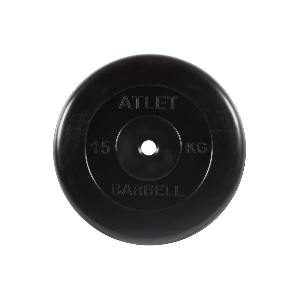 Диск для штанги MB Barbell Atlet 15 кг, 31 мм черный