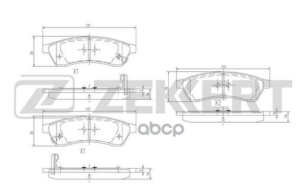 

Тормозные колодки ZEKKERT BS1314