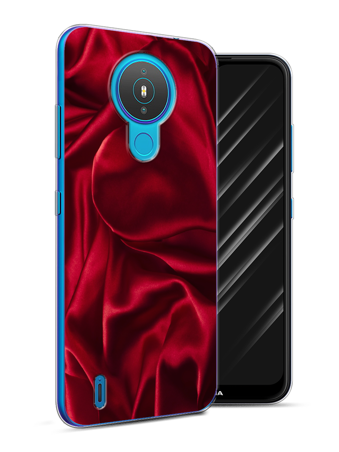 

Чехол Awog на Nokia 1.4 / Нокиа 1.4 "Текстура красный шелк", 124550-3