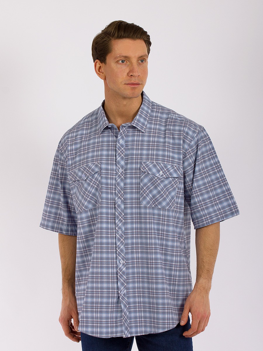 Рубашка мужская PALMARY LEADING GD57001147 голубая 5XL