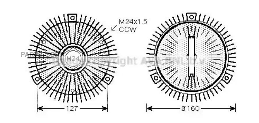 AVA Муфта вентилятора AVA AIC286