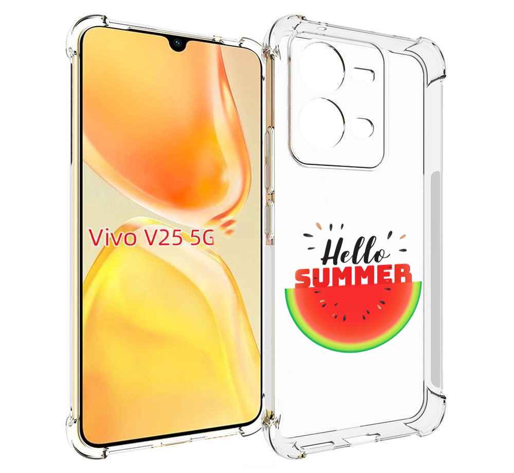 

Чехол MyPads Привет-лето для Vivo V25 5G / V25e, Прозрачный, Tocco