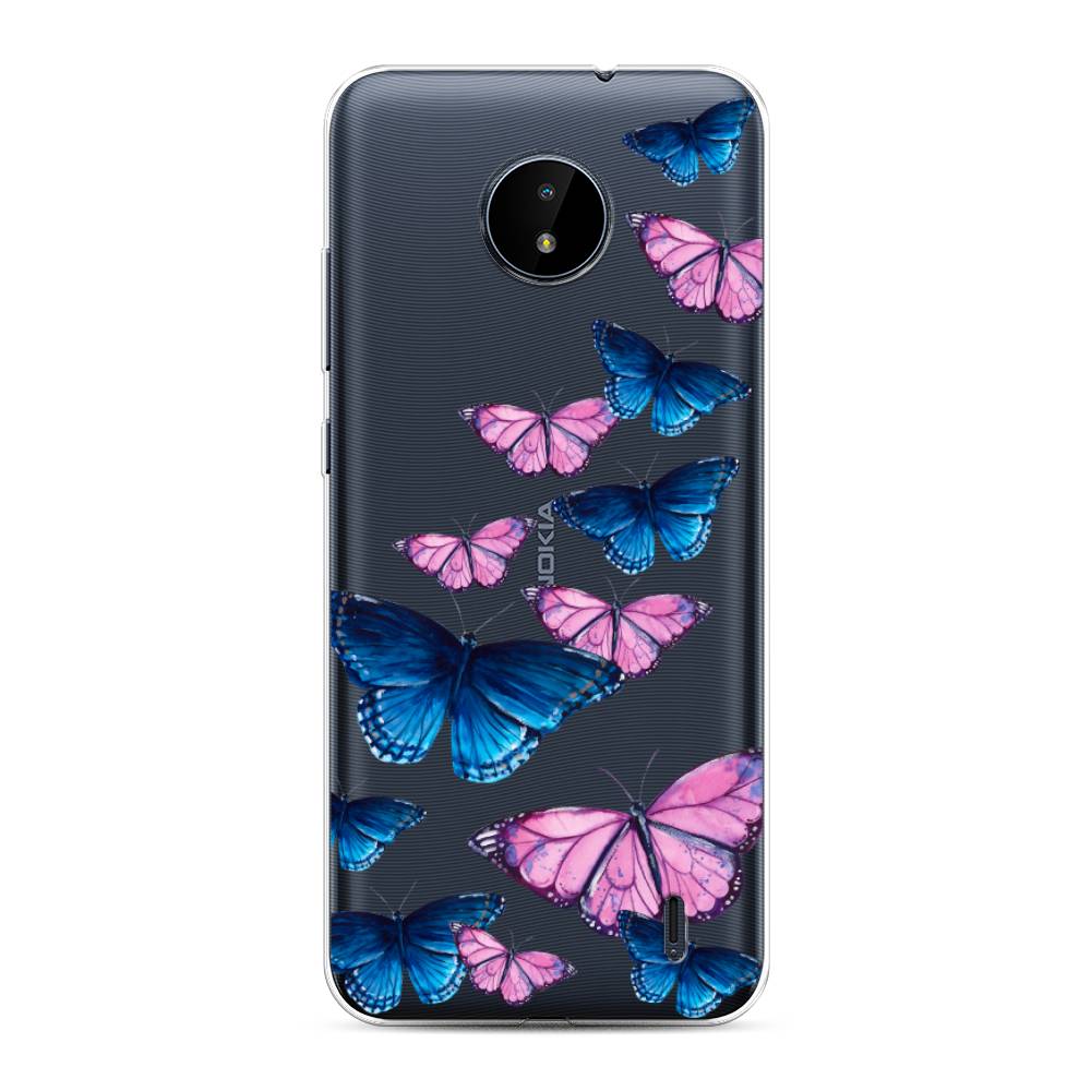 

Чехол Awog на Nokia C10 / Нокиа C10 "Полет бабочек", Синий;черный;розовый, 124450-2