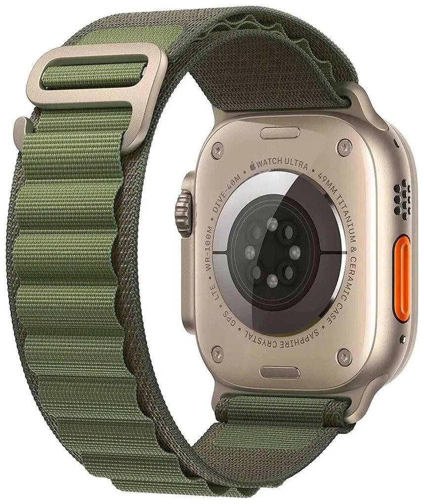 Ремешок для смарт-часов GREEN 42/44/45/49 mm для Apple watch series 1/2/3/4/SE