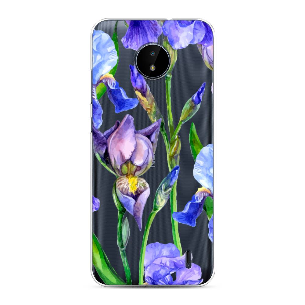 фото Чехол awog "синие ирисы" для nokia c10