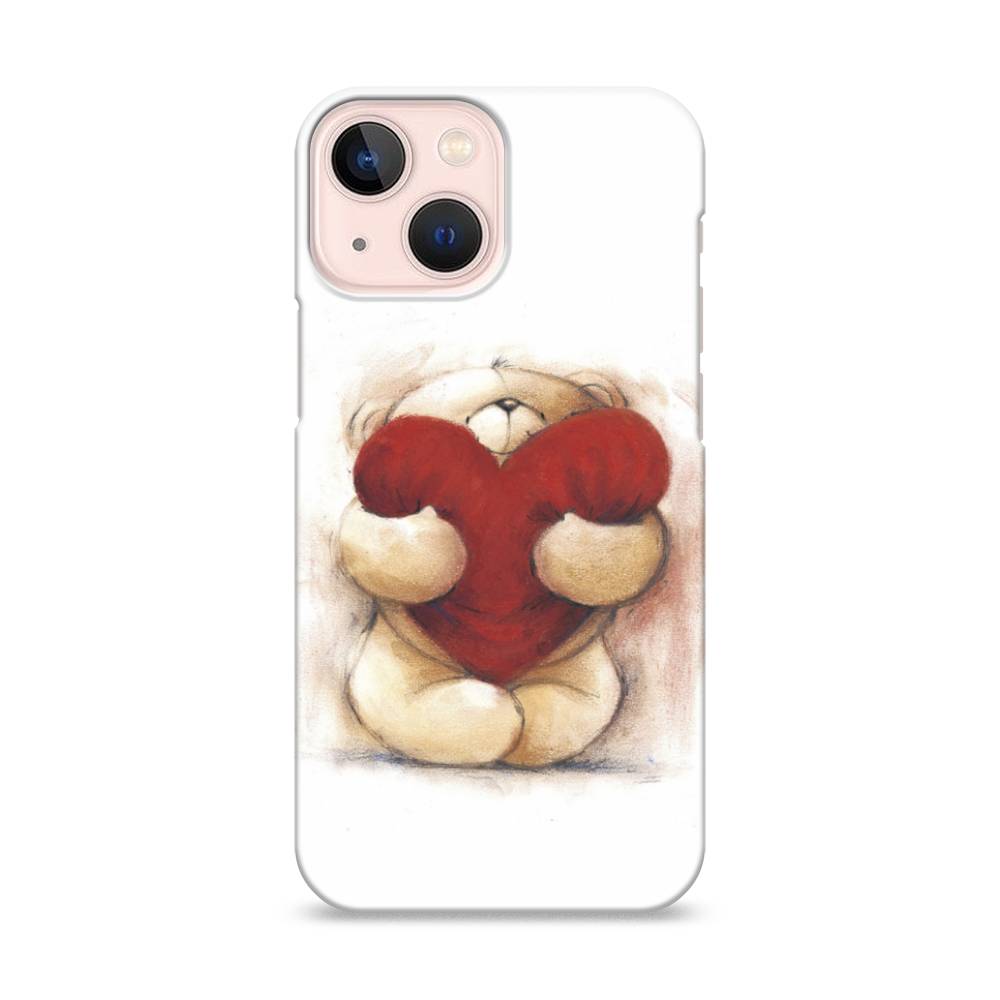 

Пластиковый чехол "Мишка с сердцем 1" на Apple iPhone 13 mini, 14120-5