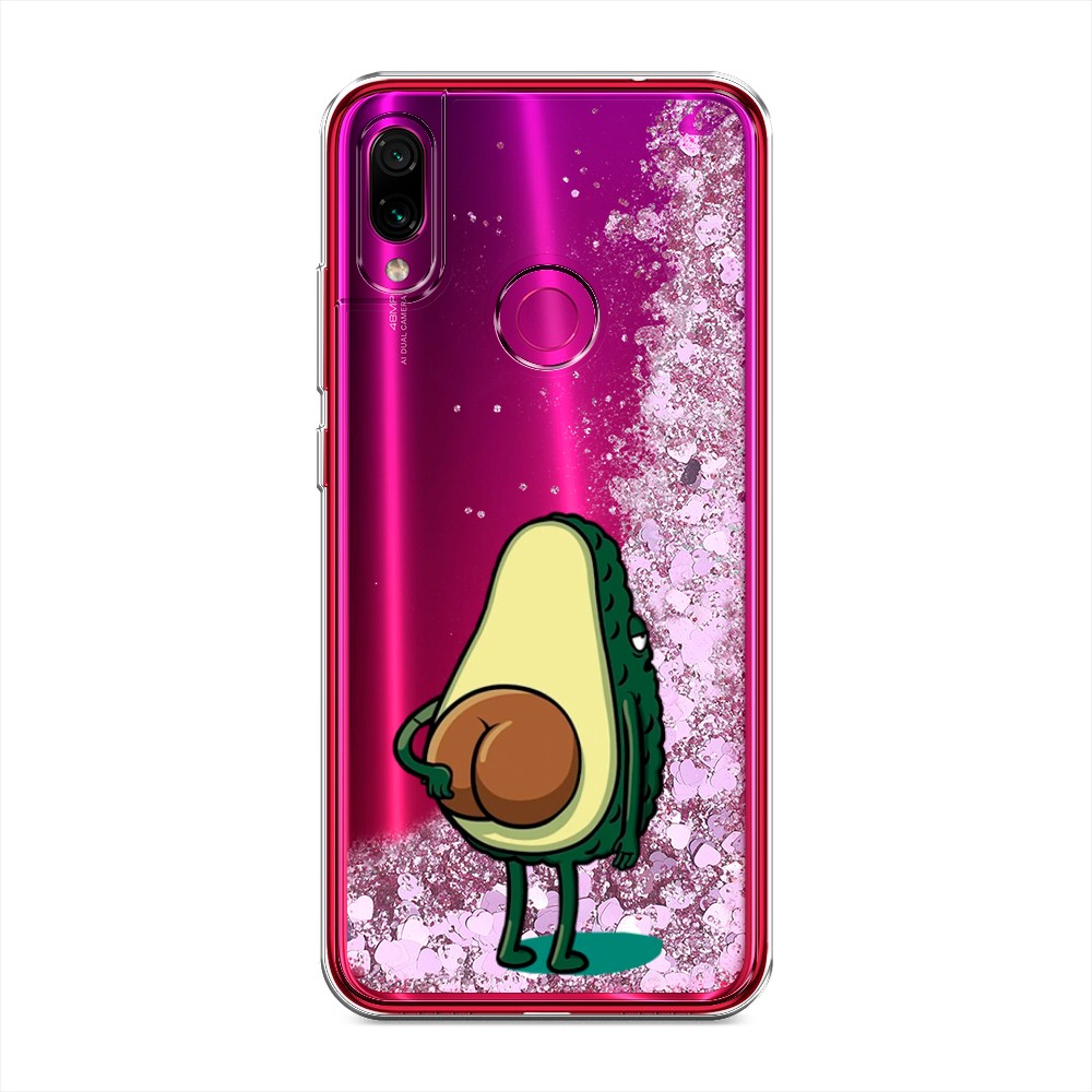 

Жидкий чехол с блестками "Попа авокадо" на Xiaomi Redmi Note 7