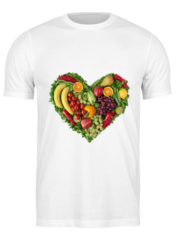 

Футболка мужская Printio Fruit heart белая L, Белый, Fruit heart