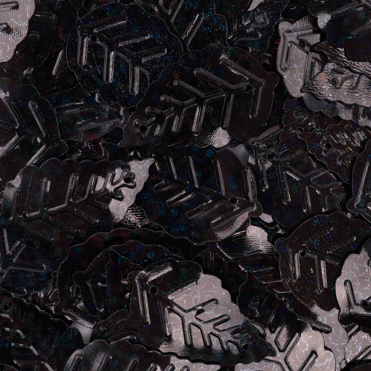 

Пайетки Astra&Craft 'Листочки', 13*25 см, (упак) 10 г (А50 черный голограмма), 10 шт