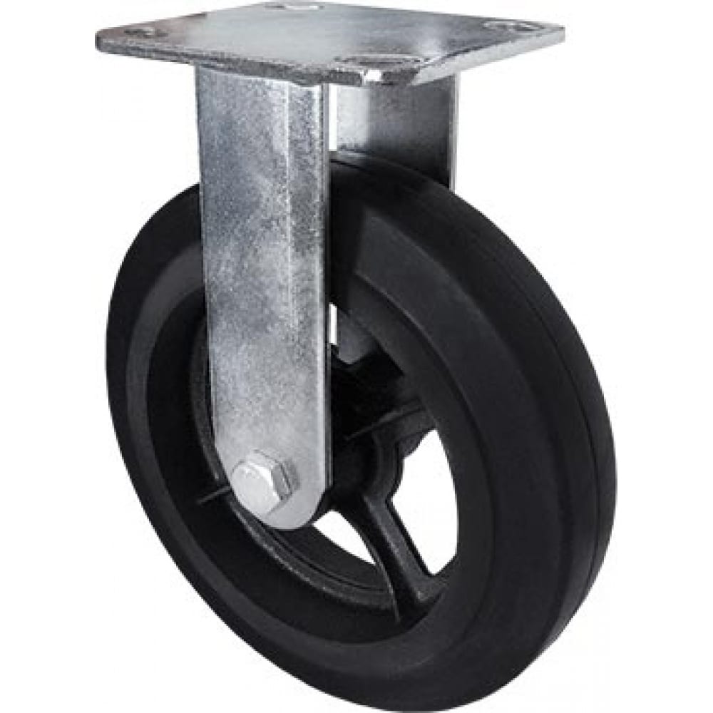 Большегрузное обрезиненное неповоротное колесо Longway FCD63