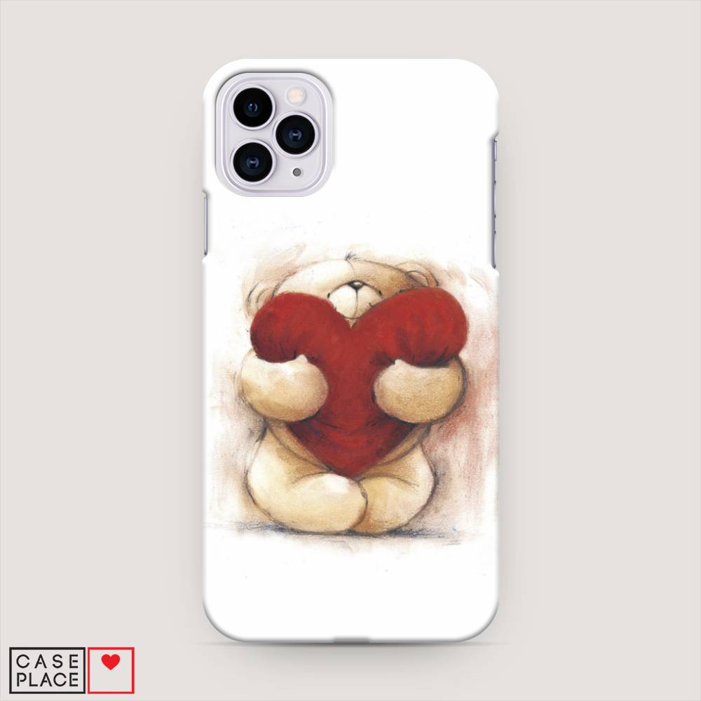 

Пластиковый чехол "Мишка с сердцем 1" на Apple iPhone 11 Pro Max, 12220-5