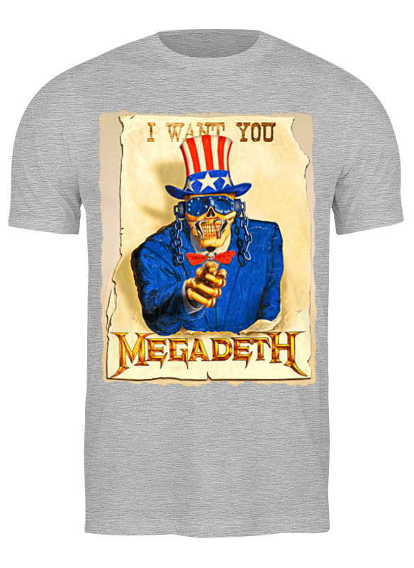 

Футболка мужская Printio Megadeth серая S, Серый, Megadeth