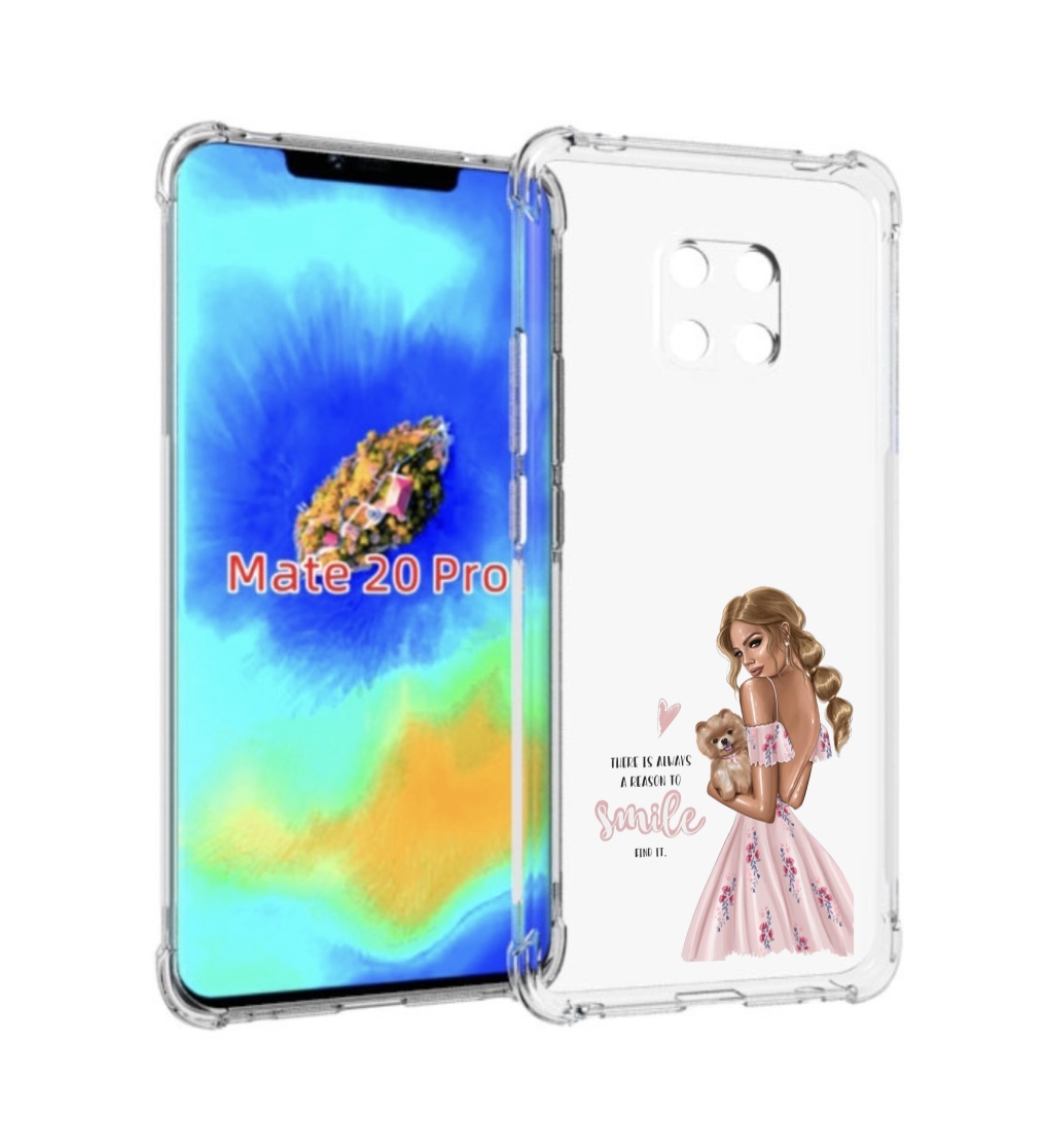 

Чехол MyPads Улыбайся-чаще женский для Huawei Mate 20 Pro/Mate 20 RS 6.39, Прозрачный, Tocco
