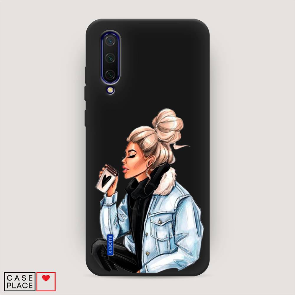 фото Матовый силиконовый чехол "cute girl" на xiaomi mi cc9 awog