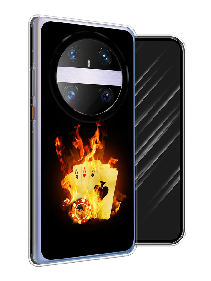 

Чехол Awog на Huawei Mate 60 Pro "Горящие карты", Черный;оранжевый, 6122250-1