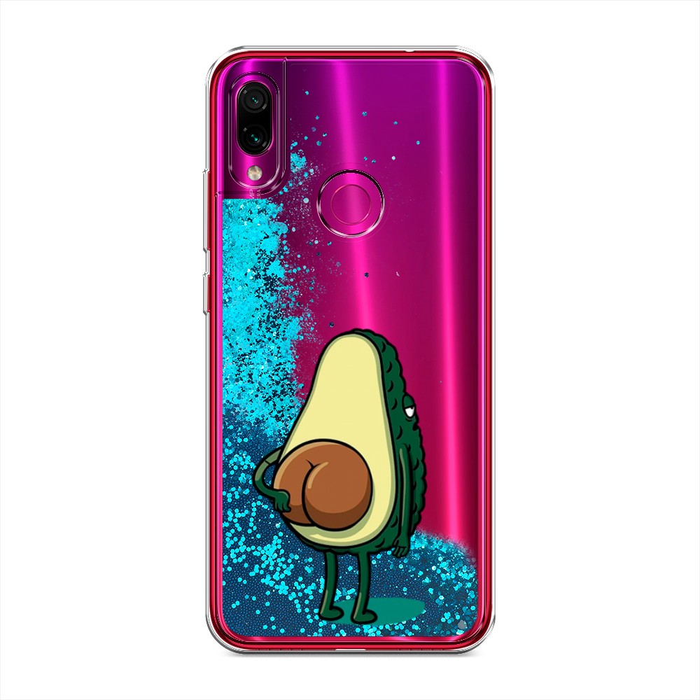 

Жидкий чехол с блестками "Попа авокадо" на Xiaomi Redmi Note 7