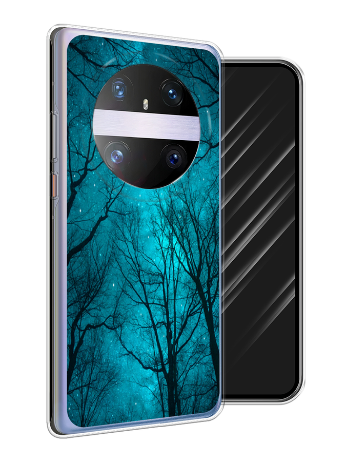 

Чехол Awog на Huawei Mate 60 Pro "Сказочный лес", Черный;бирюзовый, 6122250-1